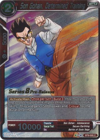 Son Gohan, Determined Training (BT8-005_PR) [Malicious Machinations Prerelease Promos] | Dragon's Lair Comics and Fantasy Houston TX