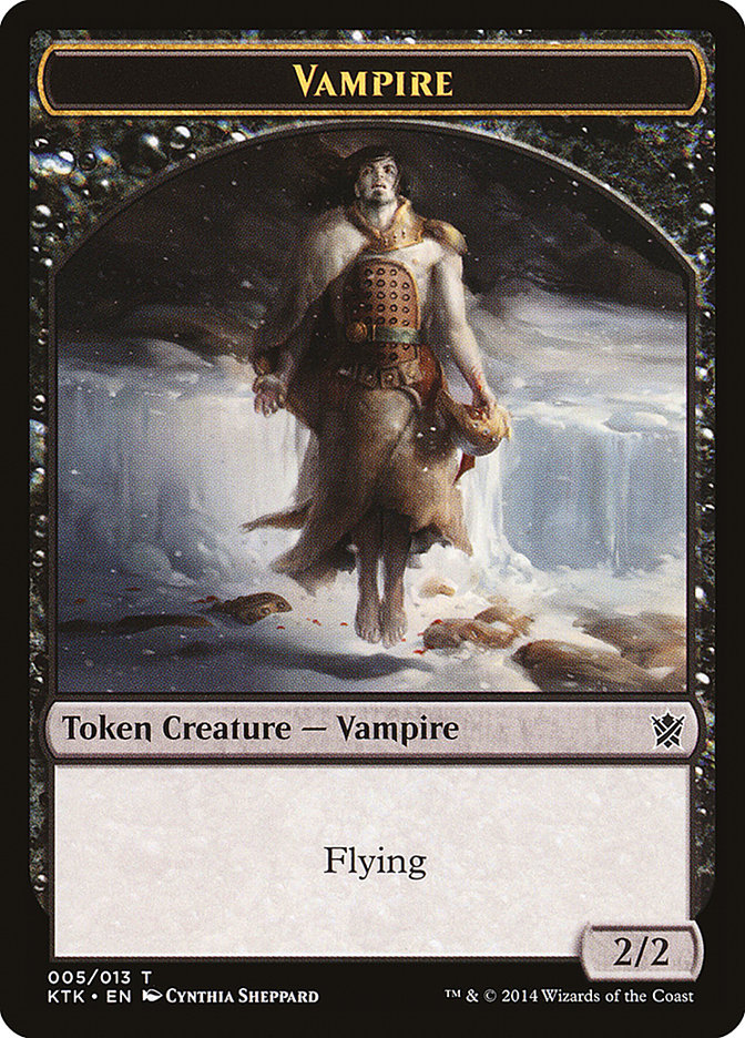 Vampire Token [Khans of Tarkir Tokens] | Dragon's Lair Comics and Fantasy Houston TX