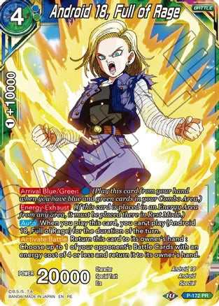 Android 18, Full of Rage (P-172) [Mythic Booster] | Dragon's Lair Comics and Fantasy Houston TX