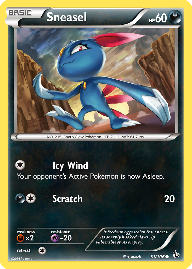 Sneasel (51/106) [XY: Flashfire] | Dragon's Lair Comics and Fantasy Houston TX