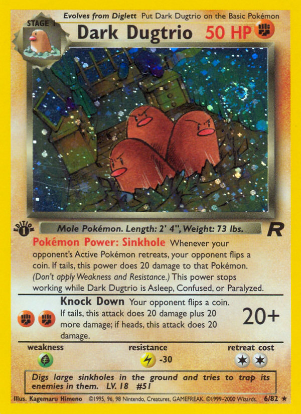 Dark Dugtrio (6/82) [Team Rocket 1st Edition] | Dragon's Lair Comics and Fantasy Houston TX