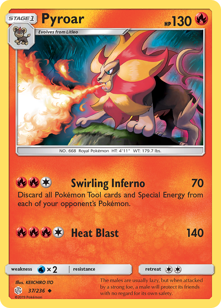 Pyroar (37/236) [Sun & Moon: Cosmic Eclipse] | Dragon's Lair Comics and Fantasy Houston TX