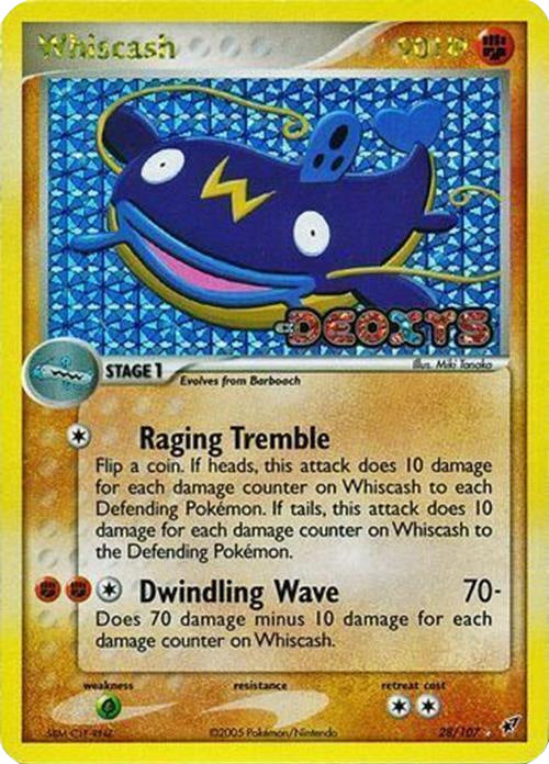 Whiscash (28/107) (Stamped) [EX: Deoxys] | Dragon's Lair Comics and Fantasy Houston TX