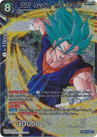 SSB Vegito, the Savior (Foil) (EX01-04) [Mighty Heroes] | Dragon's Lair Comics and Fantasy Houston TX