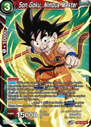 Son Goku, Nimbus Master (DB3-003) [Mythic Booster] | Dragon's Lair Comics and Fantasy Houston TX