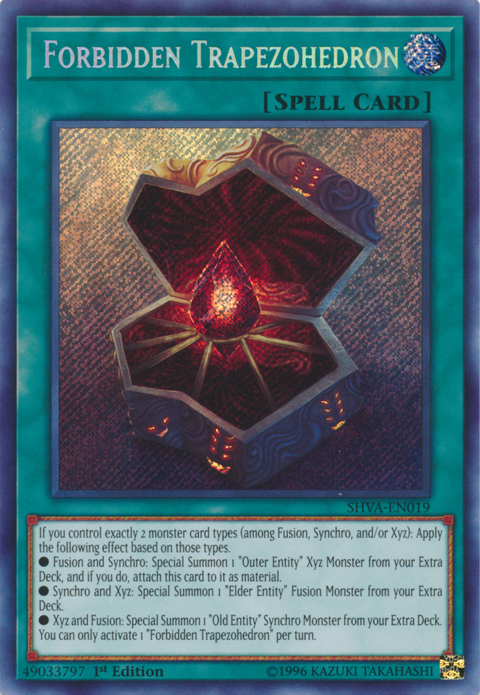 Forbidden Trapezohedron [SHVA-EN019] Secret Rare | Dragon's Lair Comics and Fantasy Houston TX