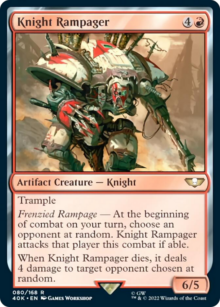 Knight Rampager (Surge Foil) [Warhammer 40,000] | Dragon's Lair Comics and Fantasy Houston TX