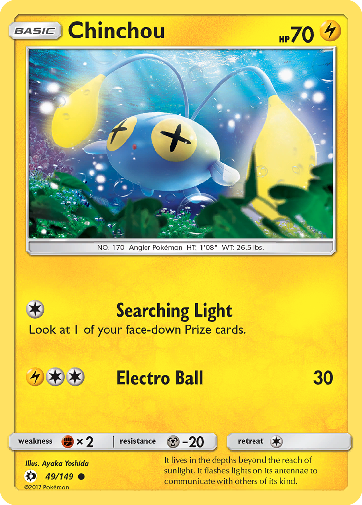 Chinchou (49/149) [Sun & Moon: Base Set] | Dragon's Lair Comics and Fantasy Houston TX