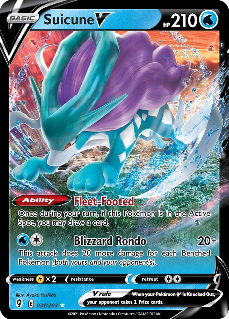 Suicune V (031/203) [Sword & Shield: Evolving Skies] | Dragon's Lair Comics and Fantasy Houston TX