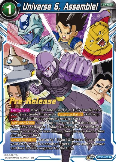 Universe 6, Assemble! (BT15-057) [Saiyan Showdown Prerelease Promos] | Dragon's Lair Comics and Fantasy Houston TX