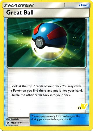 Great Ball (119/149) (Pikachu Stamp #29) [Battle Academy 2020] | Dragon's Lair Comics and Fantasy Houston TX