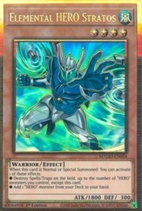 Elemental HERO Stratos (Alternate Art) [MAGO-EN004] Gold Rare | Dragon's Lair Comics and Fantasy Houston TX