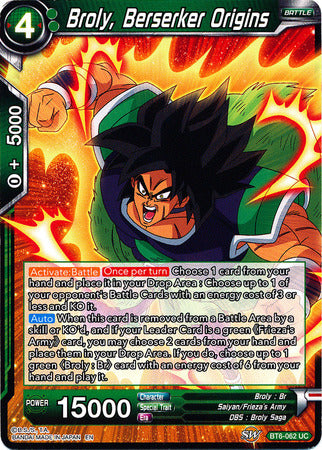 Broly, Berserker Origins (BT6-062) [Destroyer Kings] | Dragon's Lair Comics and Fantasy Houston TX