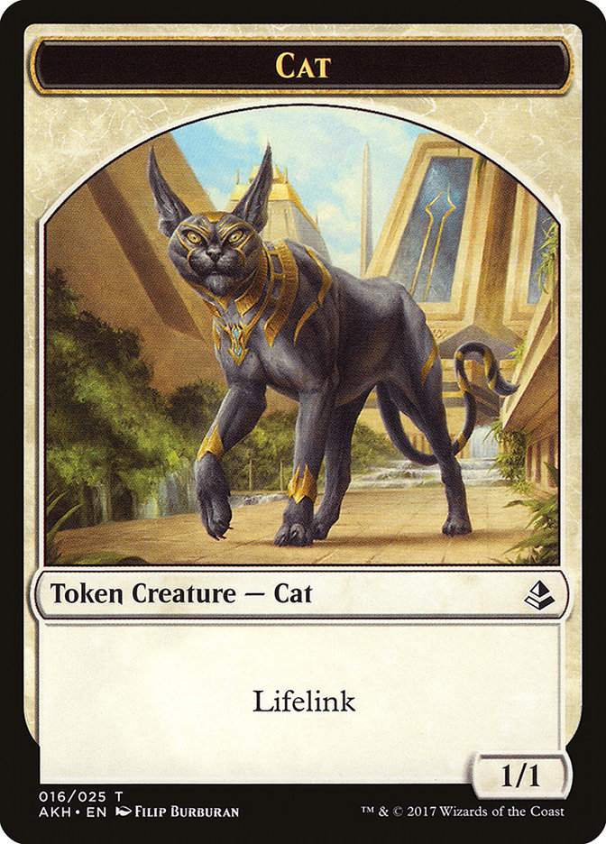 Tah-Crop Skirmisher // Cat Double-Sided Token [Amonkhet Tokens] | Dragon's Lair Comics and Fantasy Houston TX