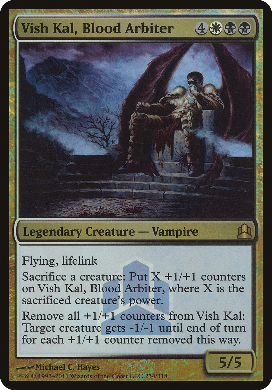 Vish Kal, Blood Arbiter (Launch) (Oversized) [Commander 2011 Oversized] | Dragon's Lair Comics and Fantasy Houston TX