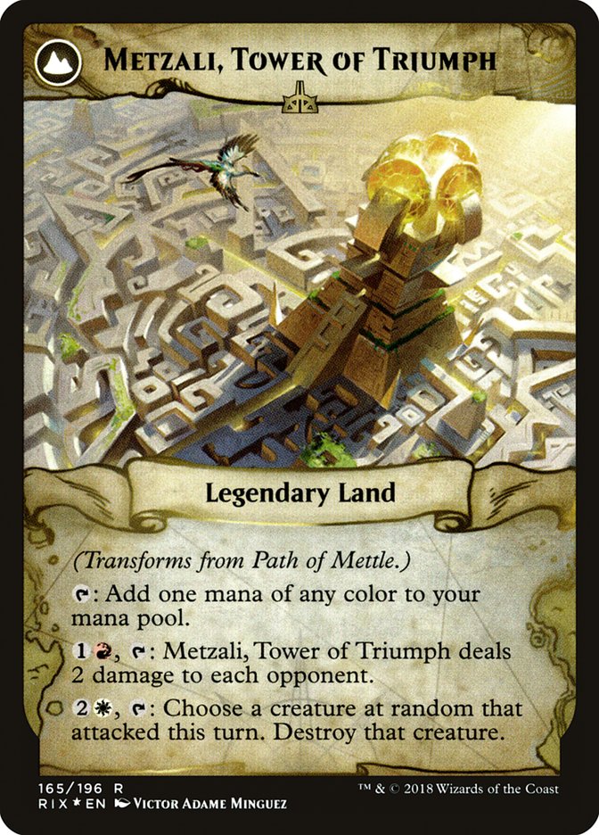 Path of Mettle // Metzali, Tower of Triumph [Rivals of Ixalan Prerelease Promos] | Dragon's Lair Comics and Fantasy Houston TX