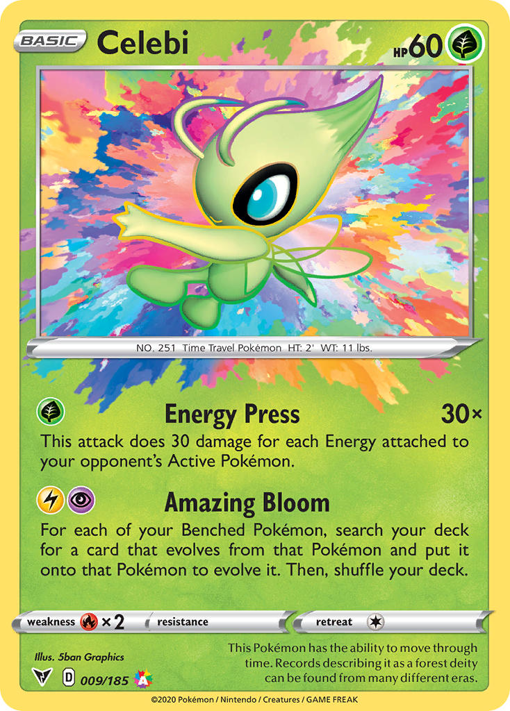 Celebi (009/185) [Sword & Shield: Vivid Voltage] | Dragon's Lair Comics and Fantasy Houston TX