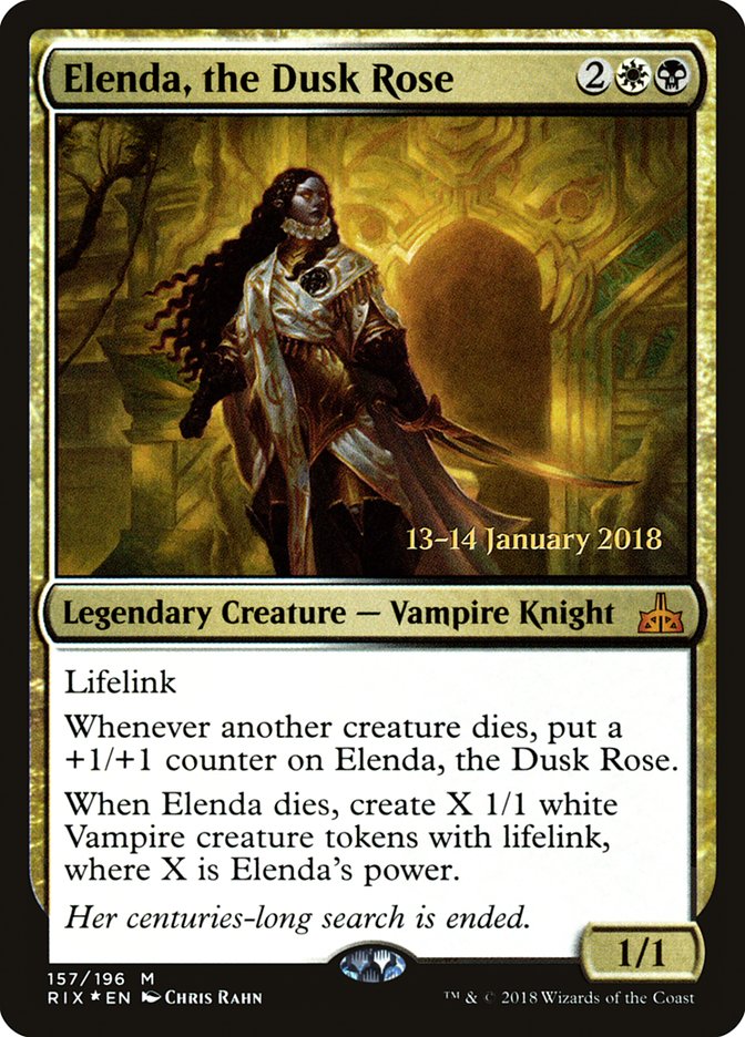 Elenda, the Dusk Rose [Rivals of Ixalan Prerelease Promos] | Dragon's Lair Comics and Fantasy Houston TX