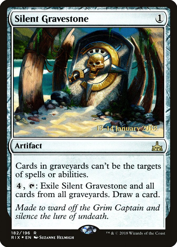 Silent Gravestone [Rivals of Ixalan Prerelease Promos] | Dragon's Lair Comics and Fantasy Houston TX