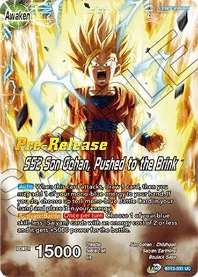 Son Gohan // SS2 Son Gohan, Pushed to the Brink (BT13-031) [Supreme Rivalry Prerelease Promos] | Dragon's Lair Comics and Fantasy Houston TX