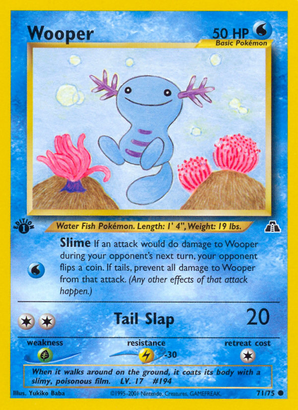 Wooper (71/75) [Neo Discovery 1st Edition] | Dragon's Lair Comics and Fantasy Houston TX