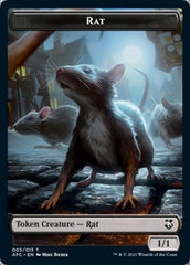 Rat // Zombie Double-Sided Token [Dungeons & Dragons: Adventures in the Forgotten Realms Commander Tokens] | Dragon's Lair Comics and Fantasy Houston TX