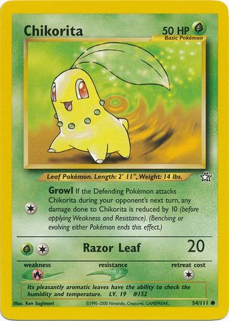 Chikorita (54/111) [Neo Genesis Unlimited] | Dragon's Lair Comics and Fantasy Houston TX