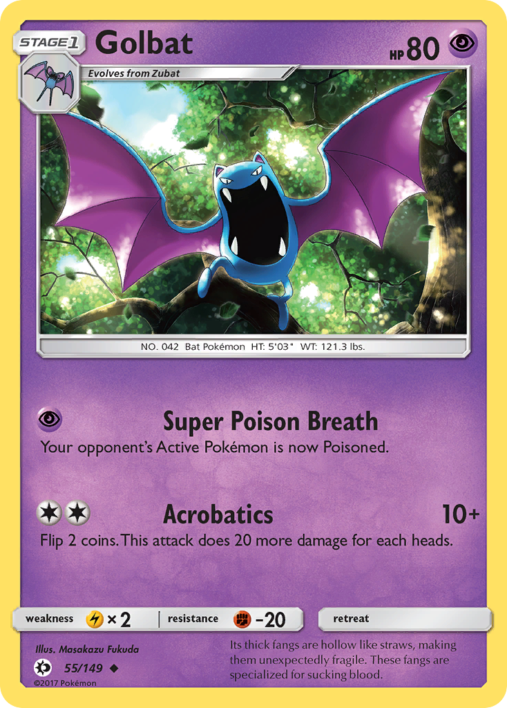 Golbat (55/149) [Sun & Moon: Base Set] | Dragon's Lair Comics and Fantasy Houston TX