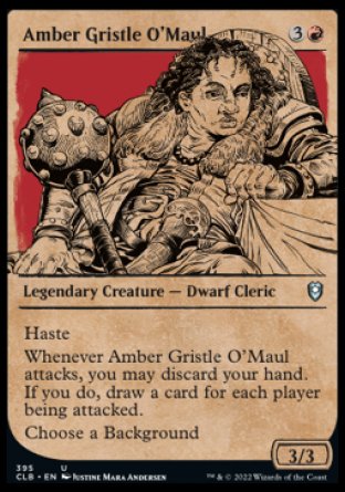 Amber Gristle O'Maul (Showcase) [Commander Legends: Battle for Baldur's Gate] | Dragon's Lair Comics and Fantasy Houston TX