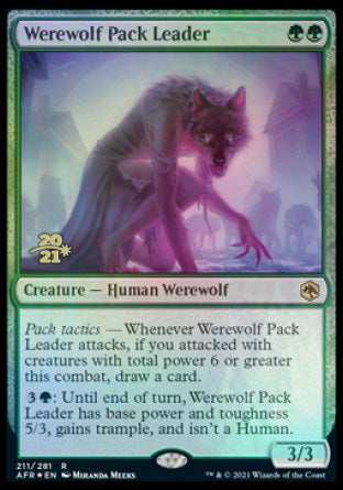 Werewolf Pack Leader [Dungeons & Dragons: Adventures in the Forgotten Realms Prerelease Promos] | Dragon's Lair Comics and Fantasy Houston TX