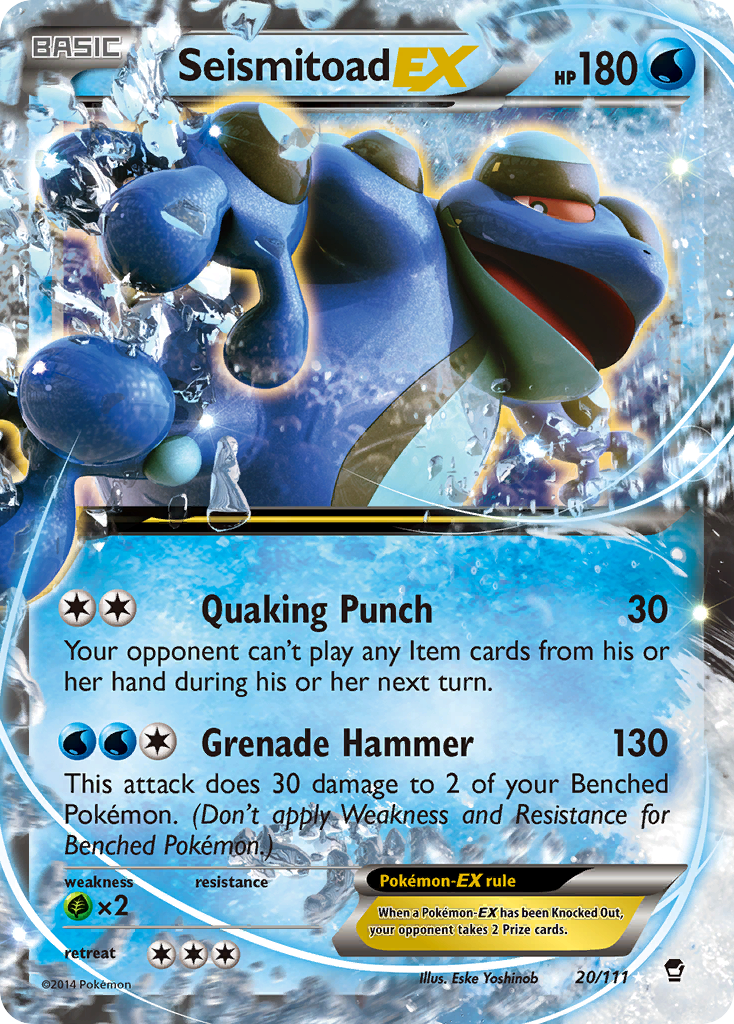 Seismitoad EX (20/111) [XY: Furious Fists] | Dragon's Lair Comics and Fantasy Houston TX