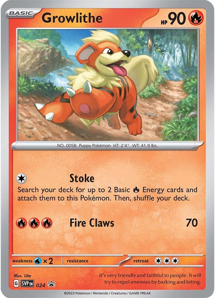 Growlithe (024) [Scarlet & Violet: Black Star Promos] | Dragon's Lair Comics and Fantasy Houston TX