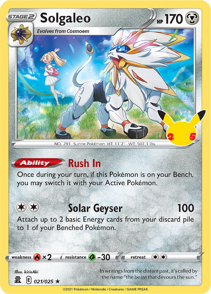 Solgaleo (021/025) [Celebrations: 25th Anniversary] | Dragon's Lair Comics and Fantasy Houston TX