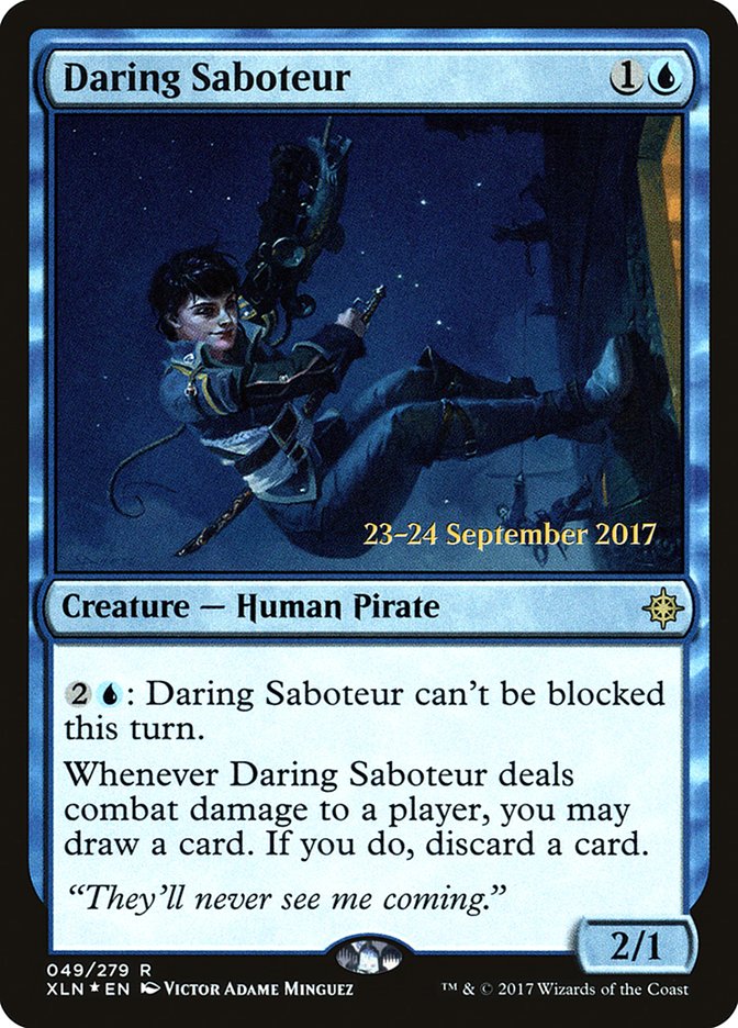 Daring Saboteur [Ixalan Prerelease Promos] | Dragon's Lair Comics and Fantasy Houston TX