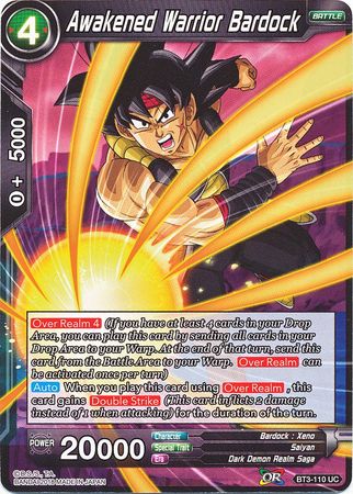 Awakened Warrior Bardock (BT3-110) [Cross Worlds] | Dragon's Lair Comics and Fantasy Houston TX