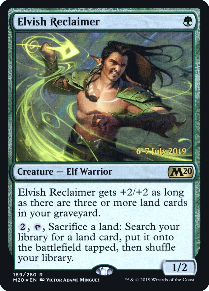 Elvish Reclaimer [Core Set 2020 Prerelease Promos] | Dragon's Lair Comics and Fantasy Houston TX