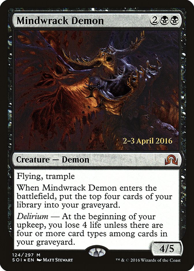 Mindwrack Demon [Shadows over Innistrad Prerelease Promos] | Dragon's Lair Comics and Fantasy Houston TX