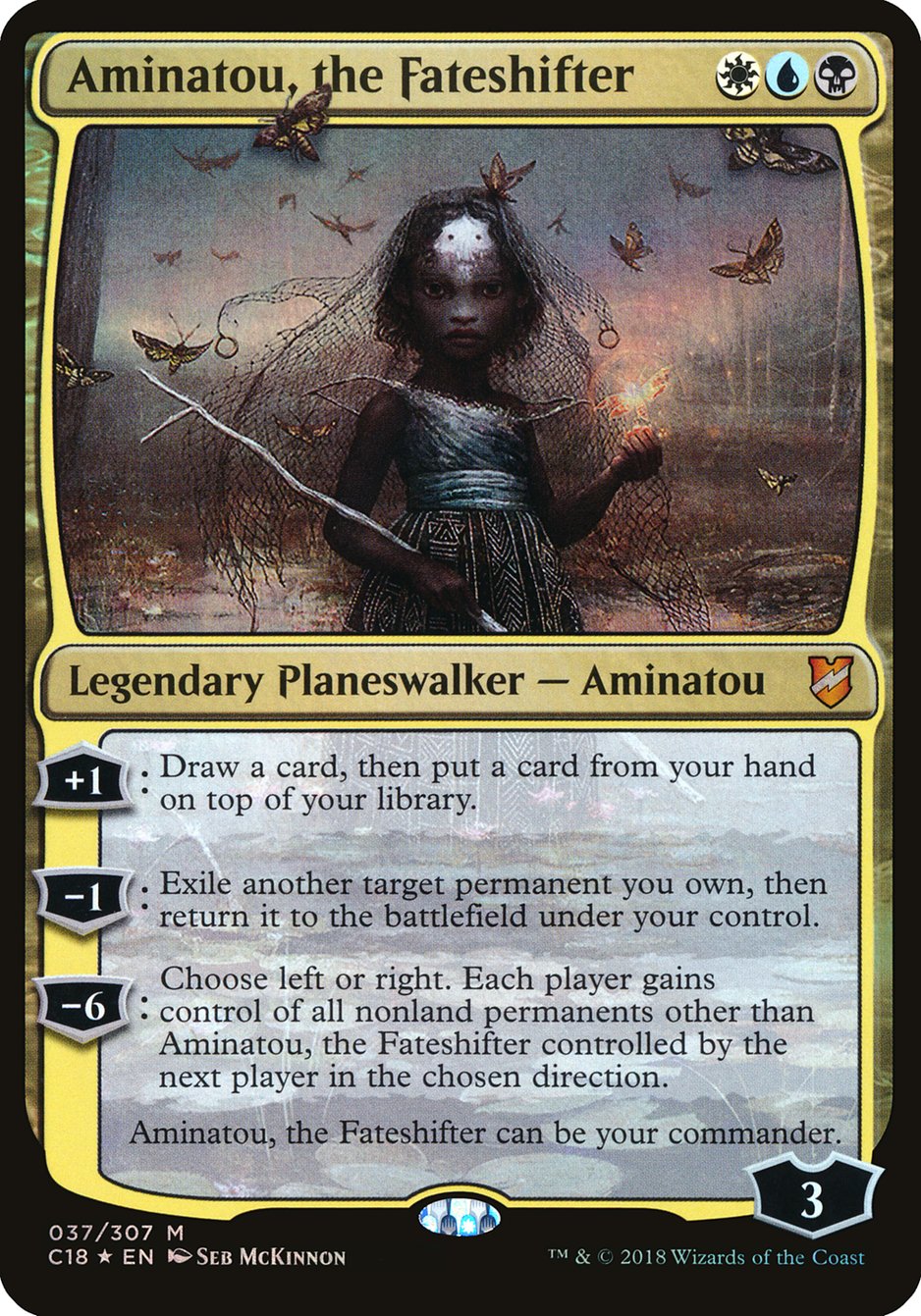 Aminatou, the Fateshifter (Oversized) [Commander 2018 Oversized] | Dragon's Lair Comics and Fantasy Houston TX