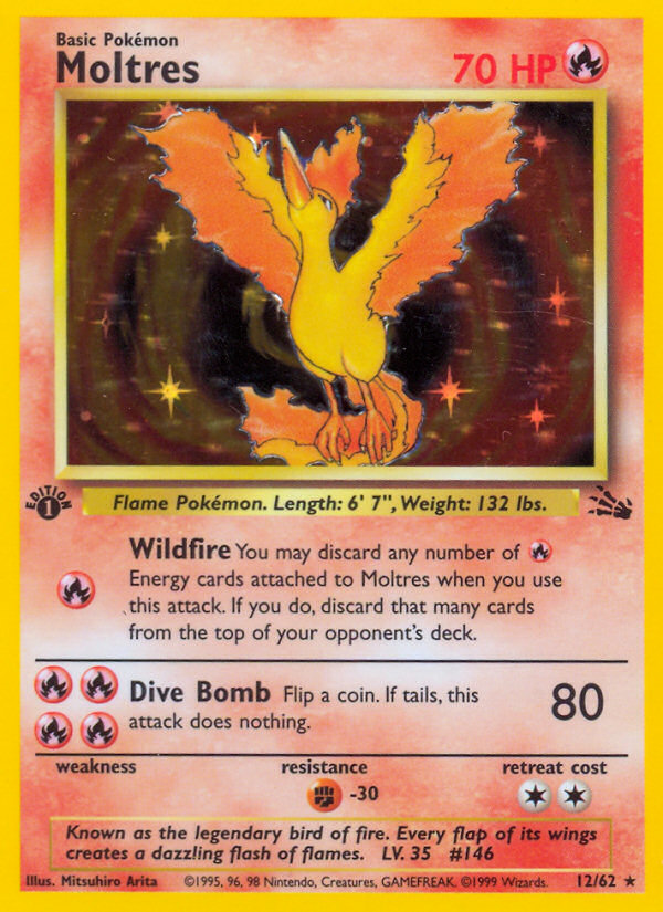 Moltres (12/62) [Fossil 1st Edition] | Dragon's Lair Comics and Fantasy Houston TX