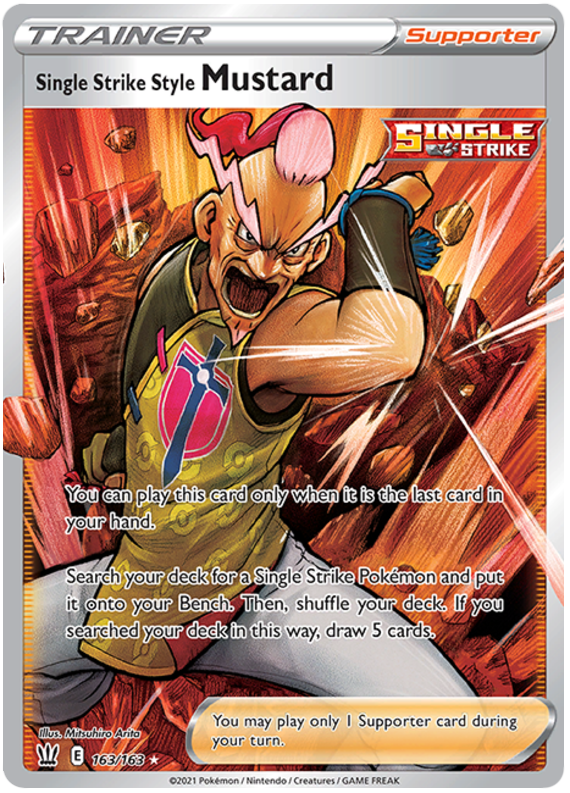 Single Strike Style Mustard (163/163) [Sword & Shield: Battle Styles] | Dragon's Lair Comics and Fantasy Houston TX