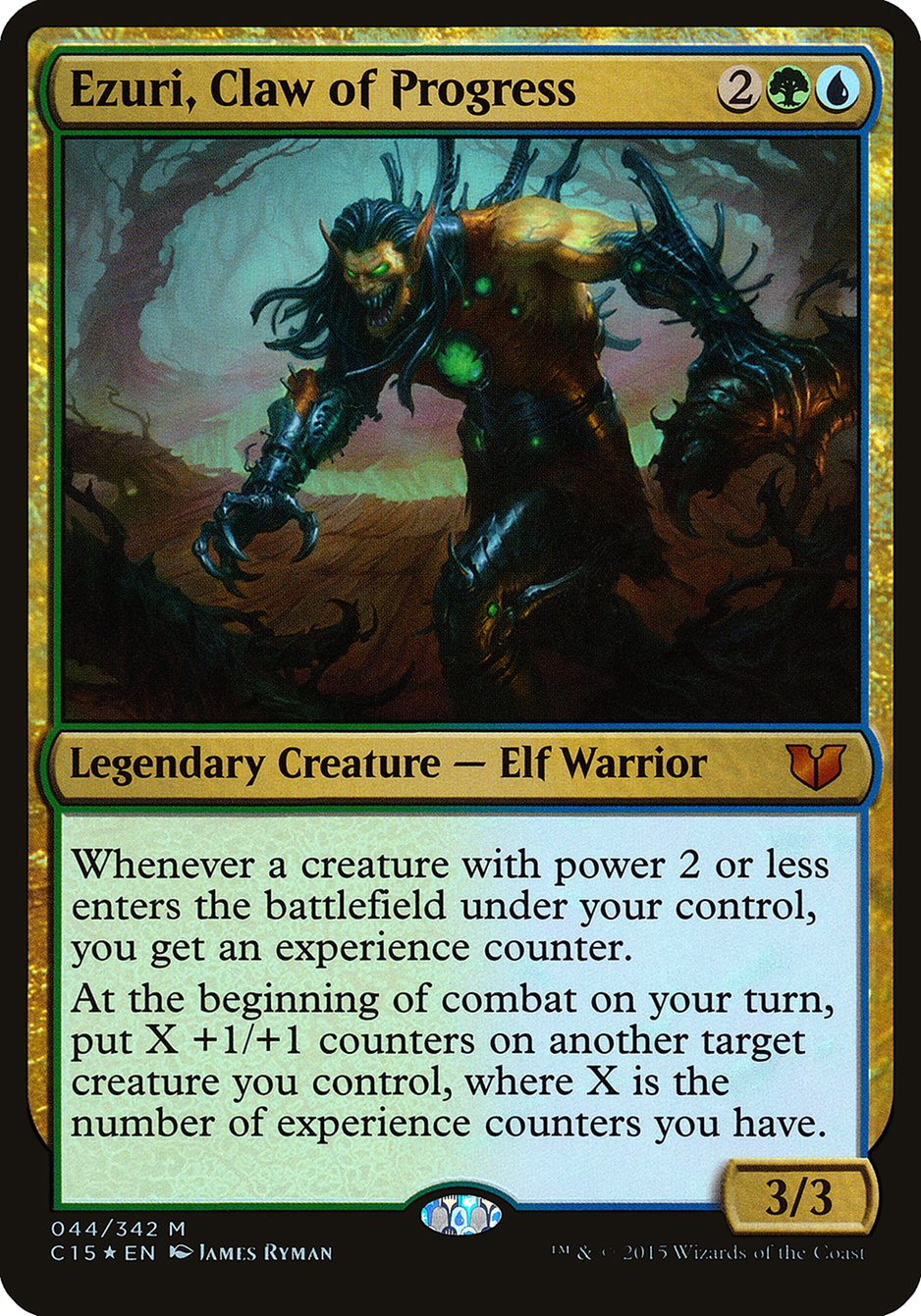 Ezuri, Claw of Progress (Oversized) [Commander 2015 Oversized] | Dragon's Lair Comics and Fantasy Houston TX