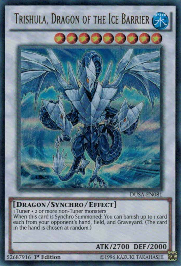 Trishula, Dragon of the Ice Barrier [DUSA-EN081] Ultra Rare | Dragon's Lair Comics and Fantasy Houston TX