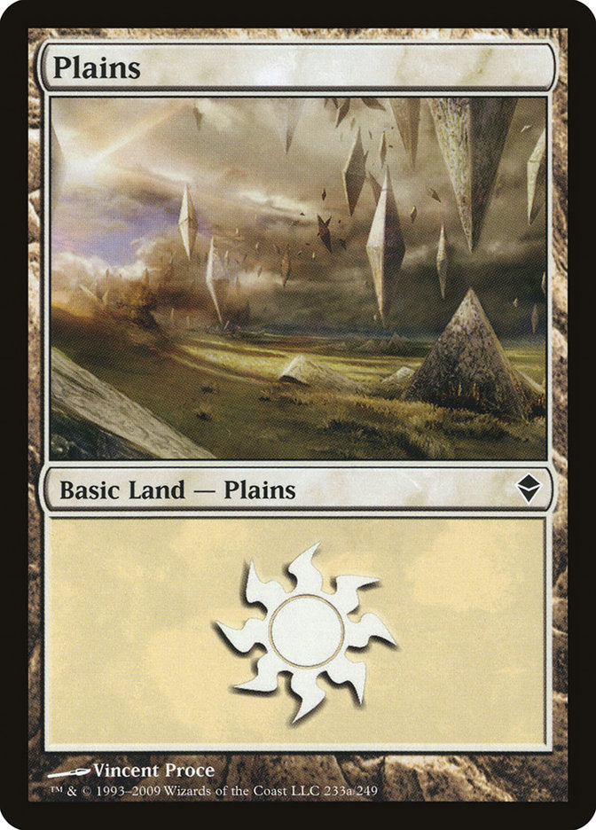 Plains (233a) [Zendikar] | Dragon's Lair Comics and Fantasy Houston TX