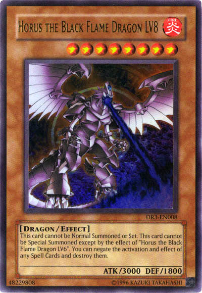 Horus the Black Flame Dragon LV8 [DR3-EN008] Ultra Rare | Dragon's Lair Comics and Fantasy Houston TX