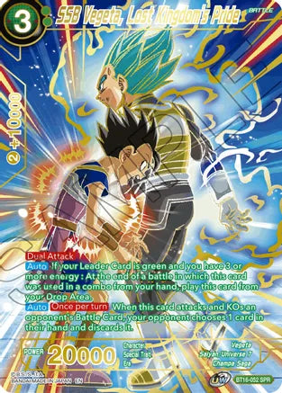 SSB Vegeta, Lost Kingdom's Pride (SPR) (BT16-052) [Realm of the Gods] | Dragon's Lair Comics and Fantasy Houston TX