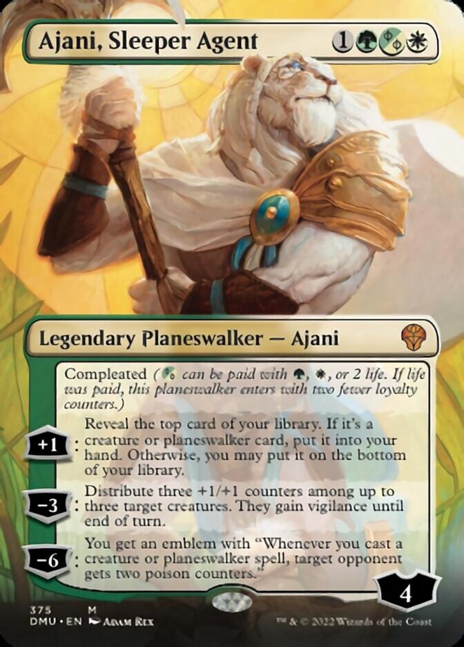 Ajani, Sleeper Agent (Borderless) (375) [Dominaria United] | Dragon's Lair Comics and Fantasy Houston TX