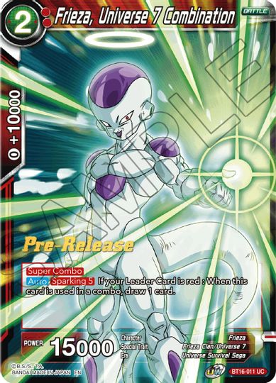 Frieza, Universe 7 Combination (BT16-011) [Realm of the Gods Prerelease Promos] | Dragon's Lair Comics and Fantasy Houston TX