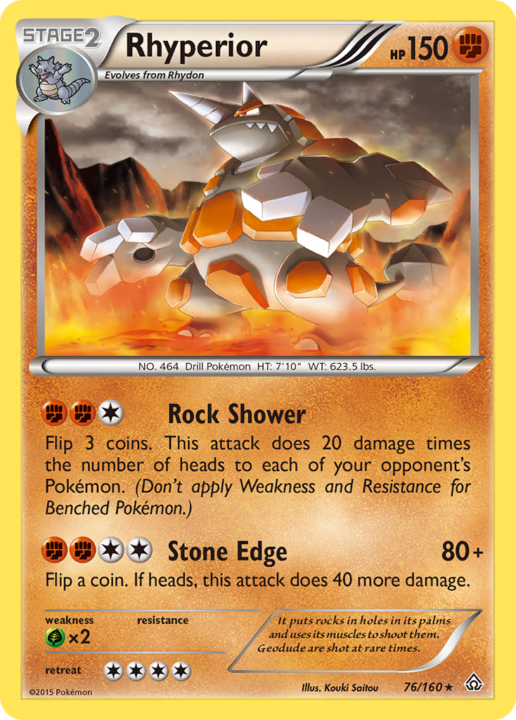 Rhyperior (76/160) [XY: Primal Clash] | Dragon's Lair Comics and Fantasy Houston TX