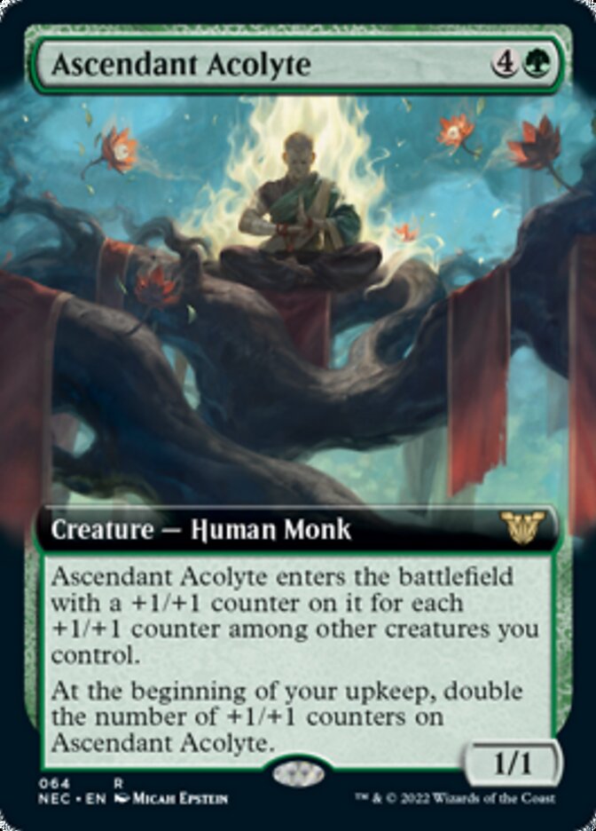 Ascendant Acolyte (Extended Art) [Kamigawa: Neon Dynasty Commander] | Dragon's Lair Comics and Fantasy Houston TX