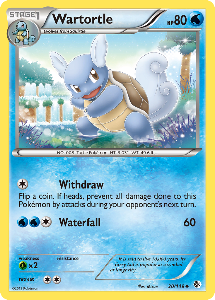 Wartortle (30/149) [Black & White: Boundaries Crossed] | Dragon's Lair Comics and Fantasy Houston TX